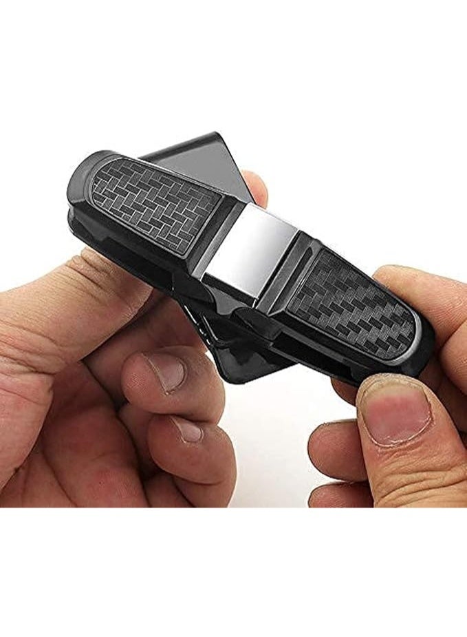 يو شوب حامل نظارات لواقي الشمس للسيارة من يوشوب، حامل بمشبك تثبيت للنظارات، مشبك مزدوج الأطراف قابل للدوران 180 درجة - Image 2